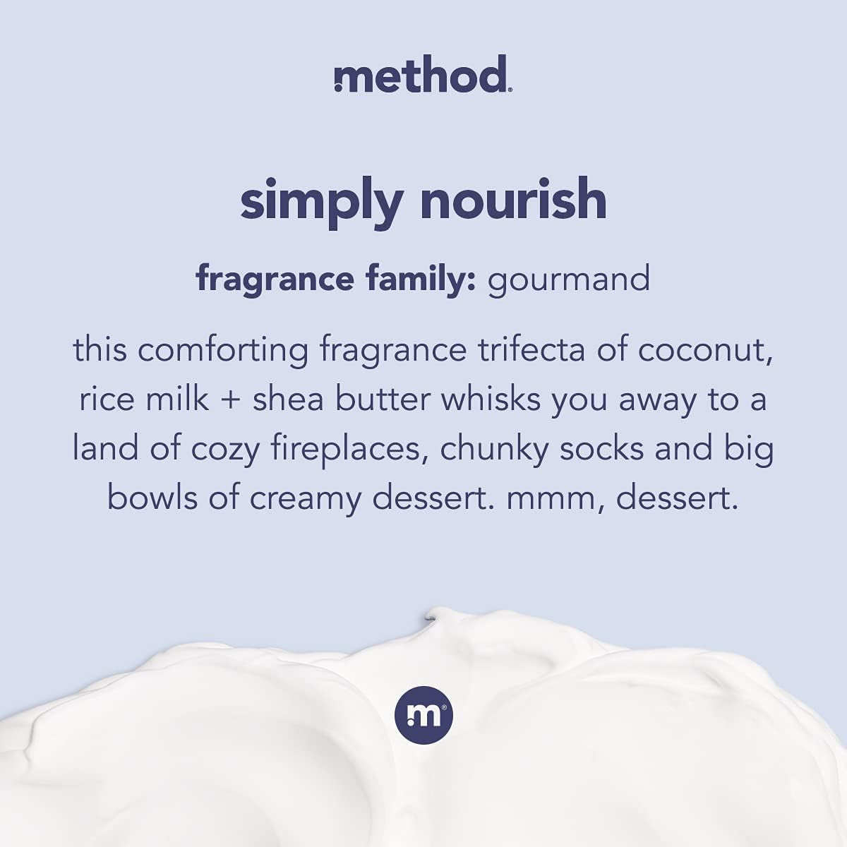 Simply Nourish Body Wash, Moisturizing Shower Gel and Body Soap Formulated with Coconut, Rice Milk, and Shea Butter, 532 Ml Bottles, 6 Pack