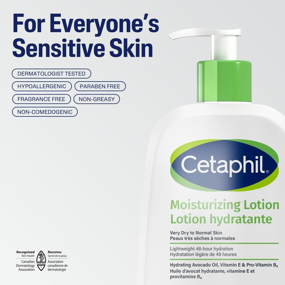 Moisturizing Lotion (500Ml) - Hydrating Body Lotion and Moisturizer for All Skin Types - Nourishing Lotion for Sensitive Skin - Fragrance Free, Hypoallergenic, Non-Comedogenic -Dermatologist Recommended