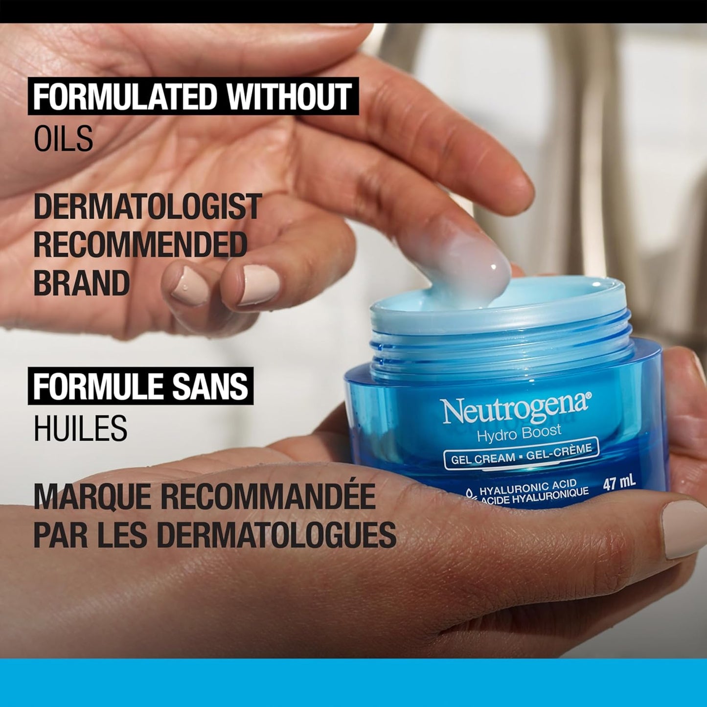 Hydro Boost Face Moisturizer with Hyaluronic Acid for Dry Skin, Oil-Free and Non-Comedogenic Water Gel Face Lotion, 47Ml