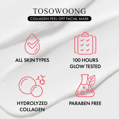 Real Collagen Fit, Hydrolyzed Collagen Wrapping Mask, Peel off Facial Mask for Elasticity, Hydrating, Glow, Glass Skin, Face Moisturizer, Self Care, Korean Skin Care, 50Ml, 1.69 Fl. Oz.