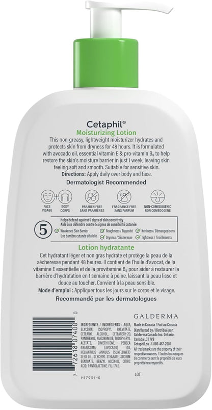 Moisturizing Lotion (500Ml) - Hydrating Body Lotion and Moisturizer for All Skin Types - Nourishing Lotion for Sensitive Skin - Fragrance Free, Hypoallergenic, Non-Comedogenic -Dermatologist Recommended