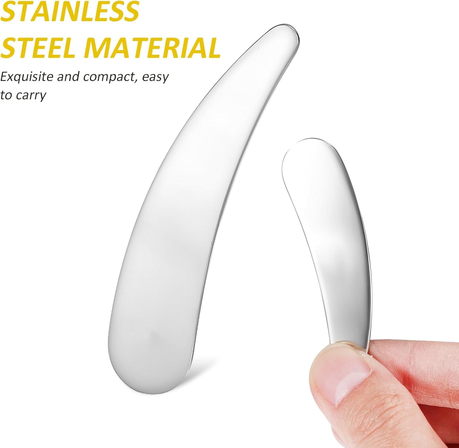 Eye Cream 2Pcs Metal Cosmetic Skincare Spatula Mini Mask Facial Reusable Scoop Makeup Beauty Spoons for Cream Lotions Face Spatula