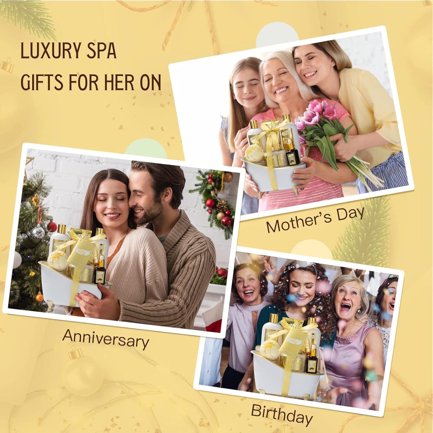 Perfume Spa Gifts Basket Set for Women and Men Bath and Body Gift Baskets for Women Spa Bath Gift Set for Birthday Christmas Gift Basket for Women Perfumes Bath Spa Kit Set Self Skin Care Gift Sets for Mother'S Day Fathers Day